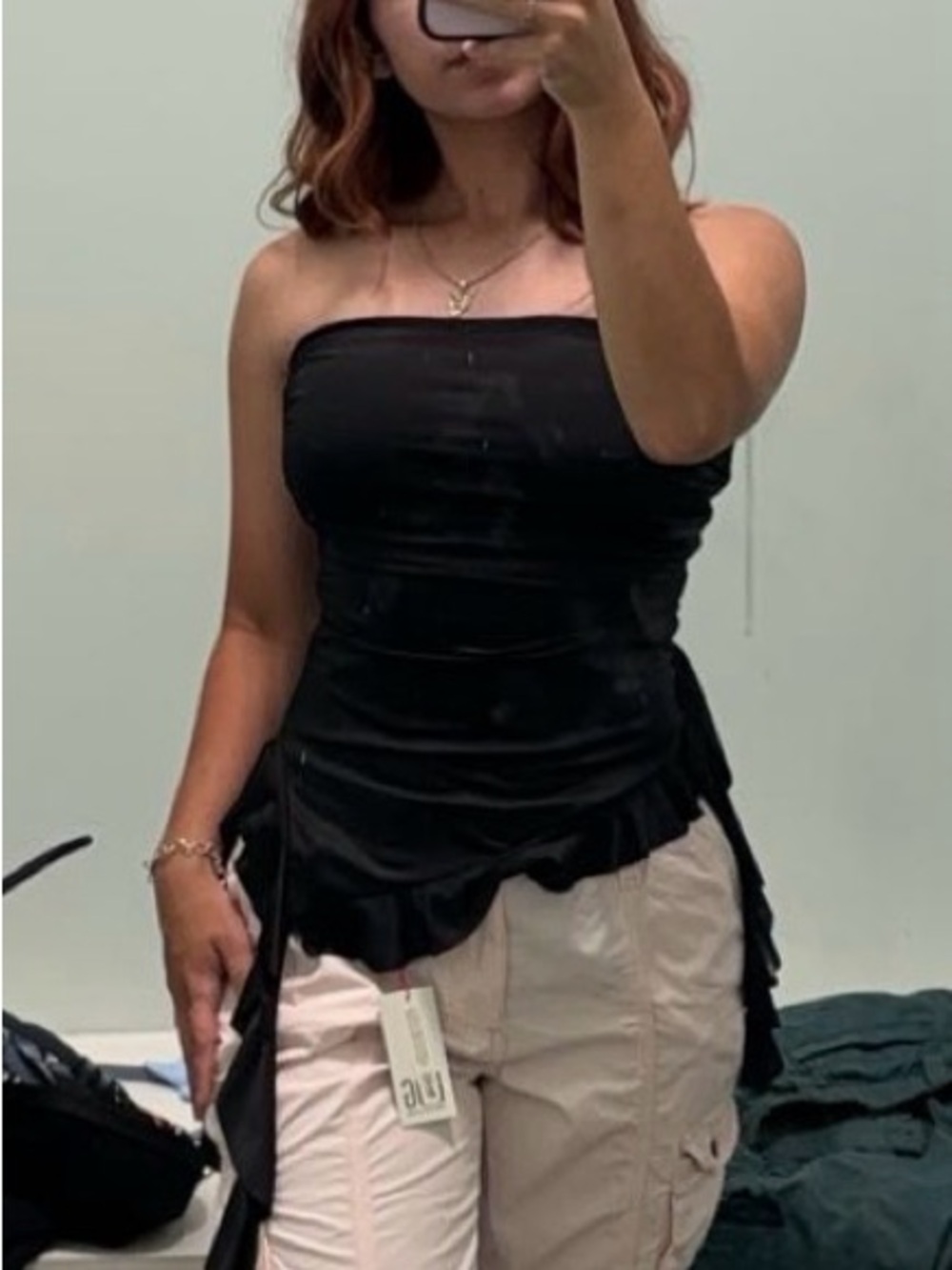 Black Strapless Tube Top